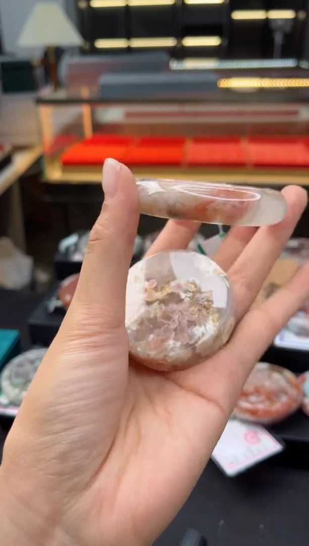 石英质玉手镯未镶嵌54圈口（赠送镯心）642616