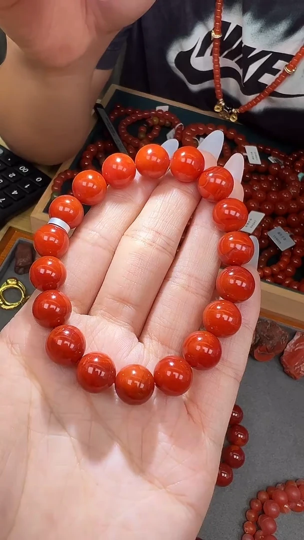 未镶嵌珠串南红玛瑙【C10】川料南红手串11mm+