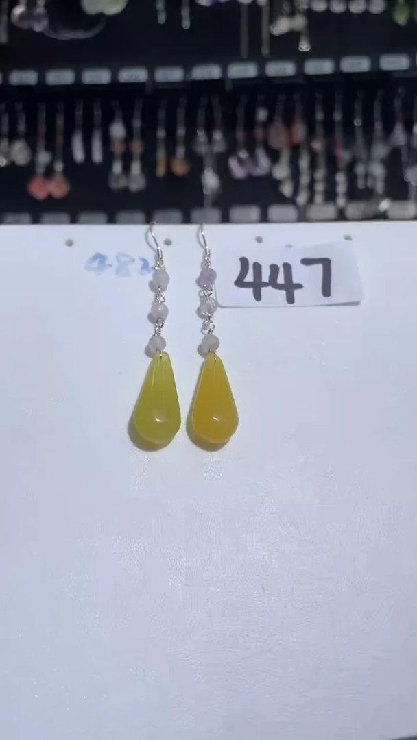 紫晶耳饰银S925镶嵌喜欢拍
