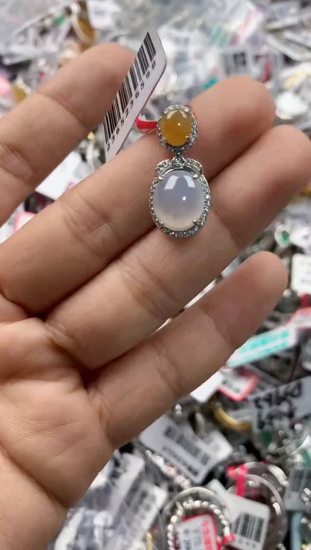 银S925镶嵌戒指翡翠333    6