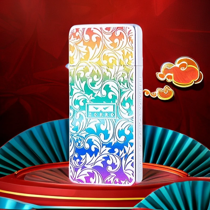 【ZC5-003】ZORRO二代彩虹糖草花防风打火机-213(火花优品)