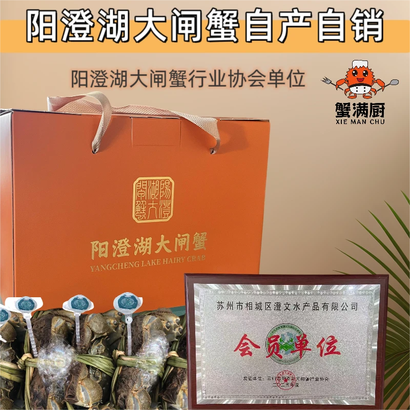 蟹满厨阳澄湖大闸蟹公5.0两母4.0两6/8/10只顺丰冷链高标准塘养蟹