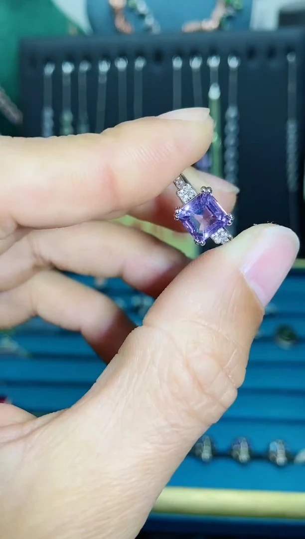 【闪购商品】紫晶戒指银S925镶嵌1121