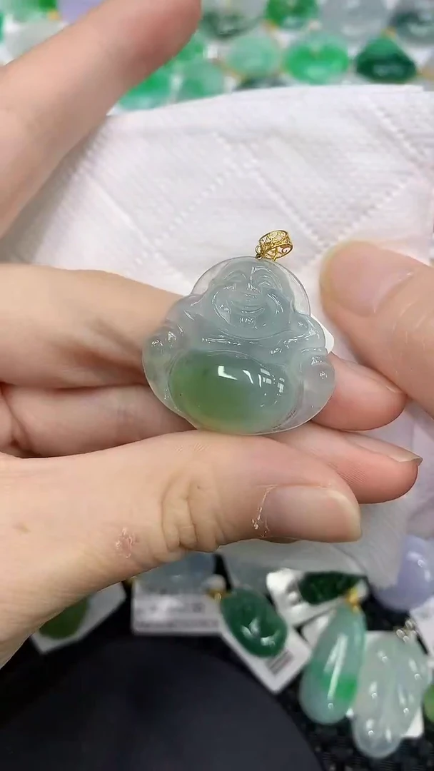 颈饰18K金镶嵌翡翠11111111