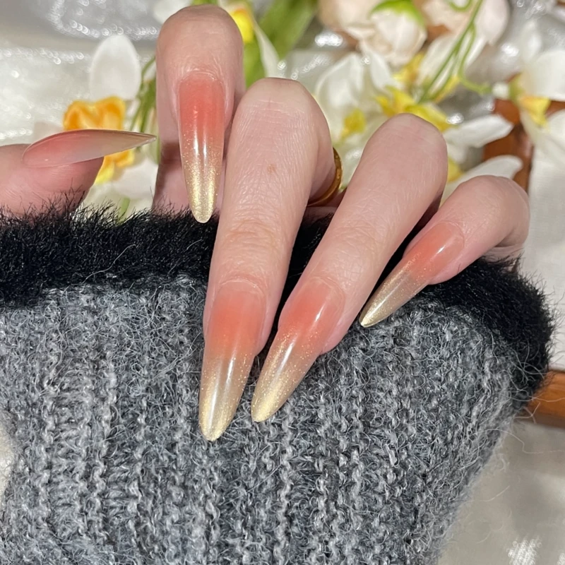 【奶黄晨露】Thankokay全甲型奶黄法式穿戴甲贴片显白日常穿搭百搭