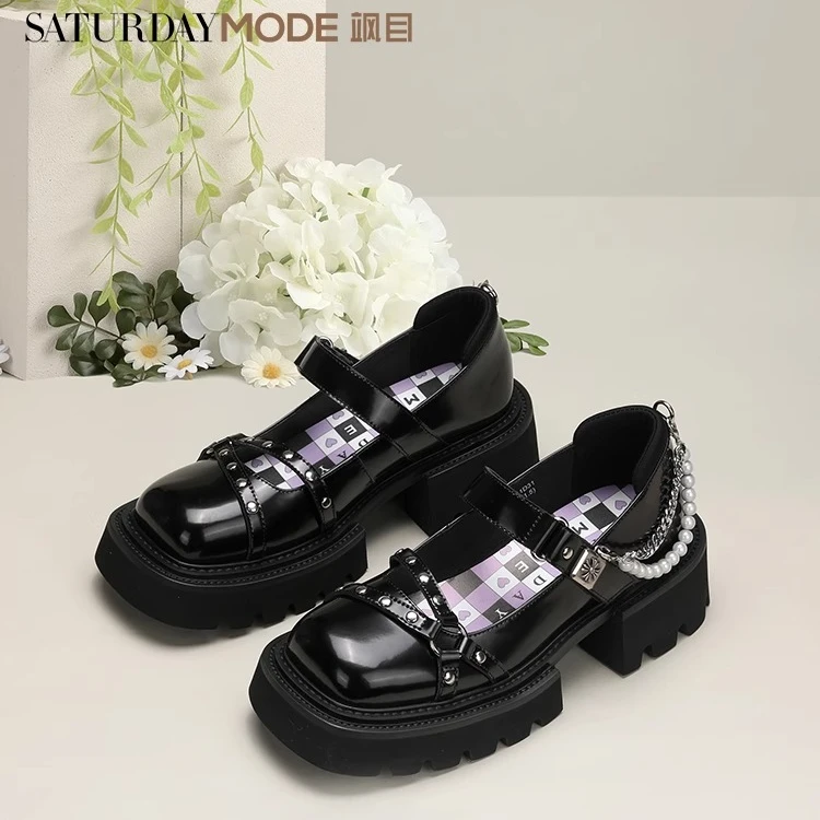 MD甜酷玛丽珍单鞋复古秋冬厚底MD33111D31