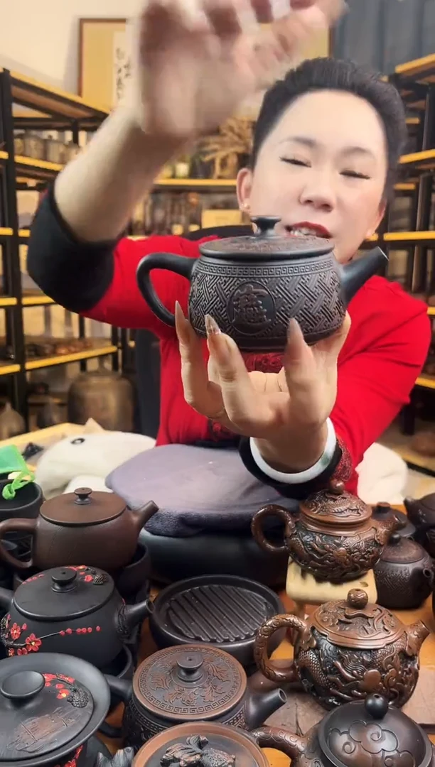 【闪购商品】壶球孔 满雕 招财进宝 大口汉瓦