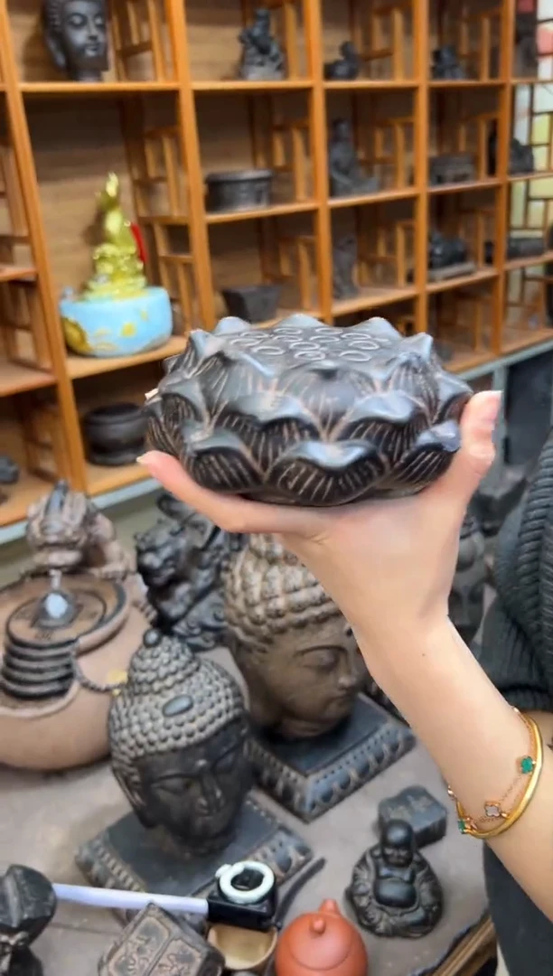 陶土莲蓬实心底座