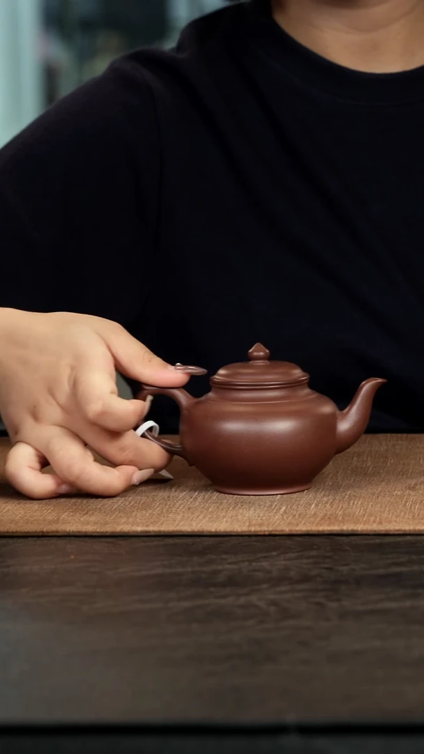 茶壶紫砂笑樱老紫泥240cc