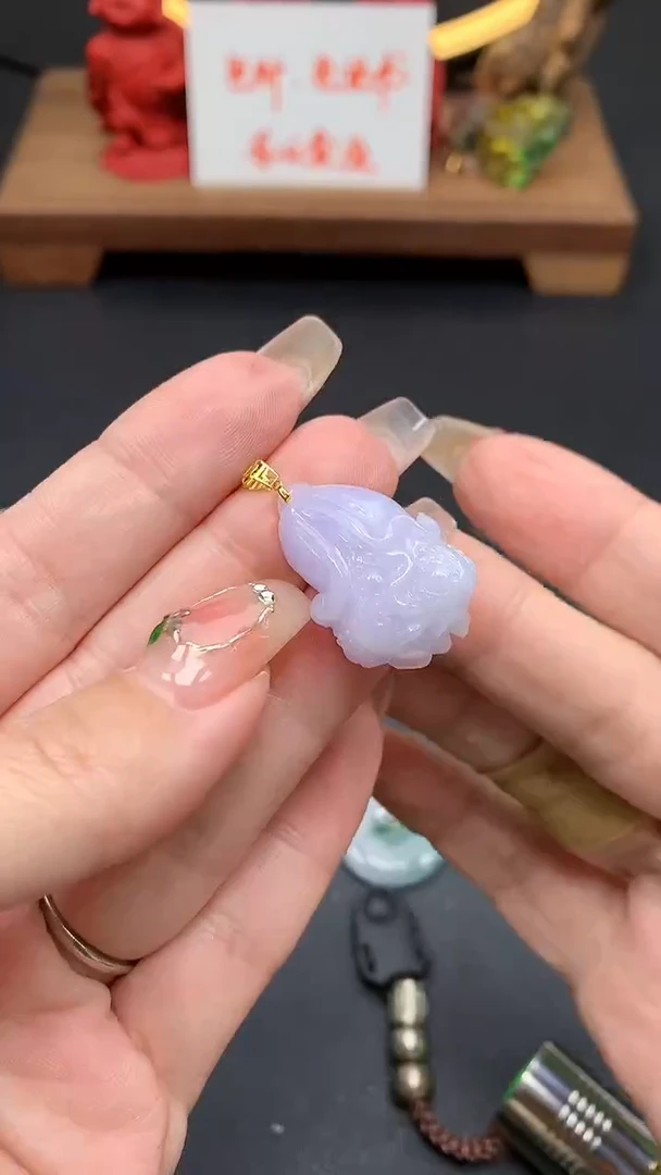 【闪购商品】翡翠吊坠(不含链)18K金镶嵌MS155293