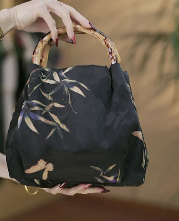 竹节包 新中式古风汉服百搭实用手提包零钱包