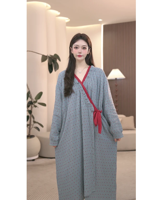 DM【幽蓝好梦睡裙】高定设计款时尚家居服睡裙