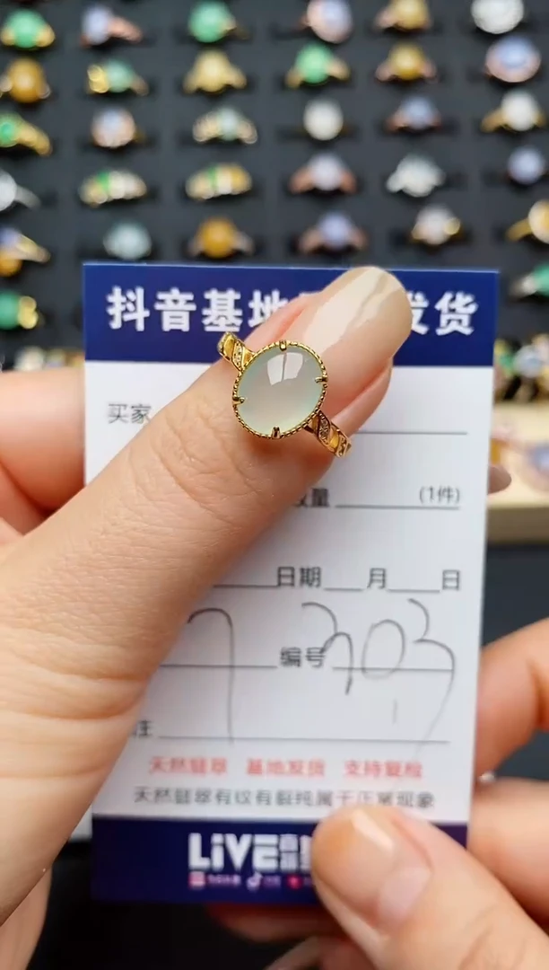 翡翠戒指银S925镶嵌.............