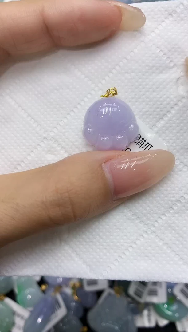 翡翠18K金镶嵌颈饰111111111111