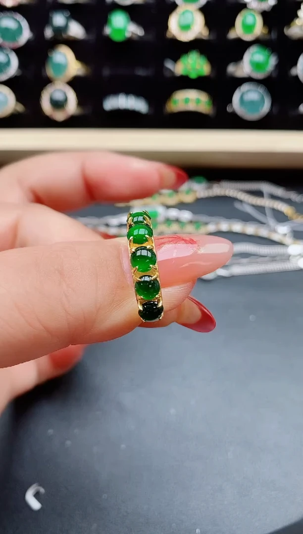 【闪购商品】翡翠戒指银S925镶嵌580550