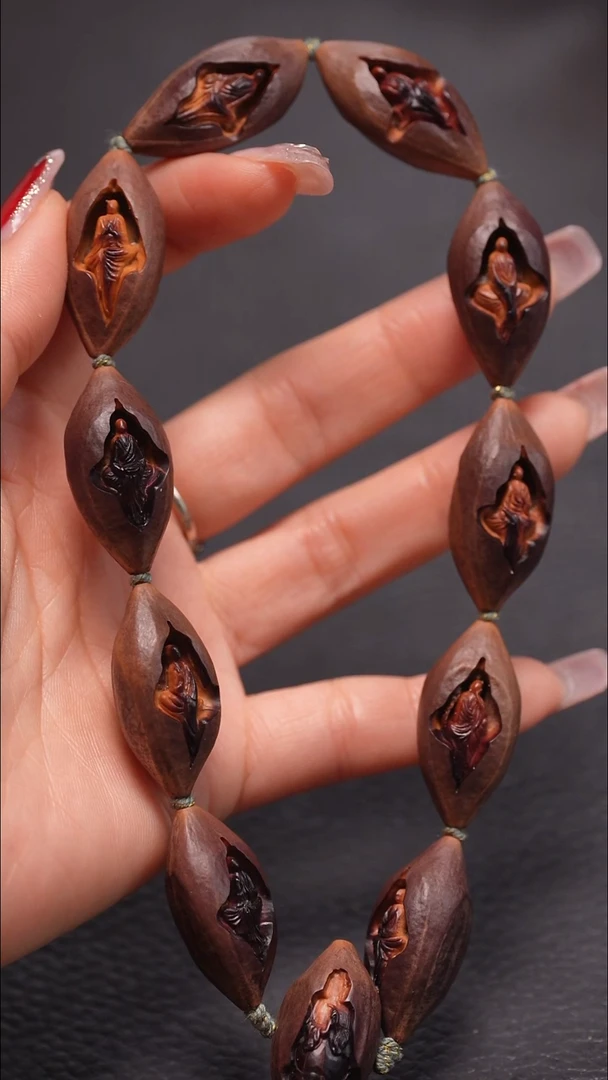 手串橄榄核1.5+/包衣镂空无相