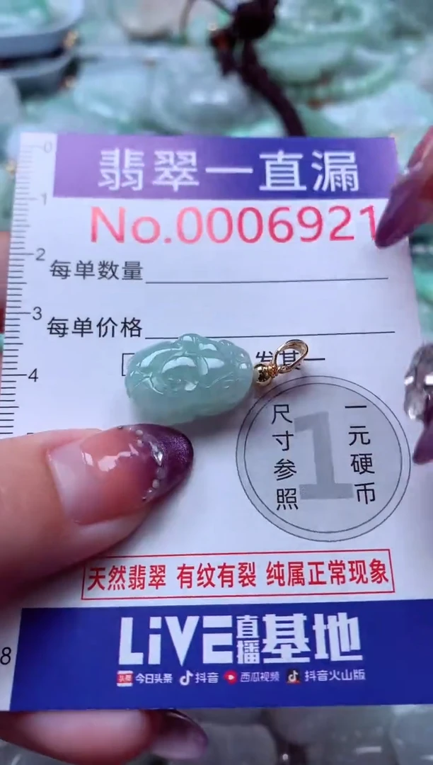 翡翠未镶嵌吊坠(不含链)6921