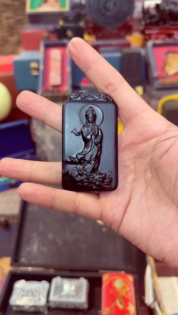 【闪购商品】黑羊脂   观音牌   墨