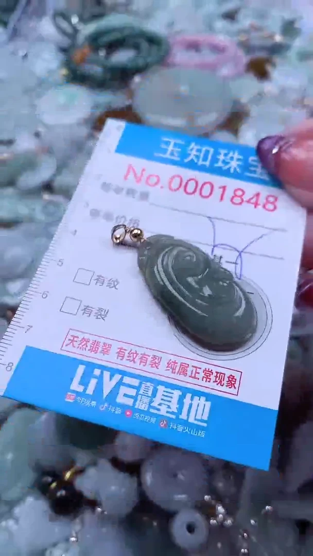 翡翠未镶嵌吊坠(不含链)1848