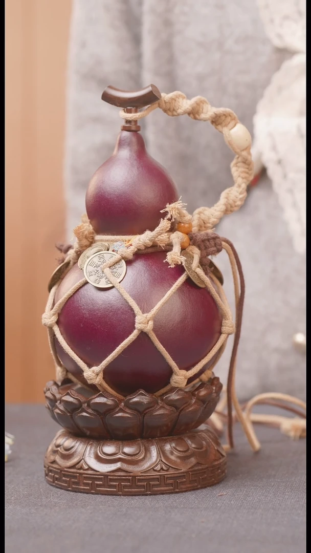 1956号链接精品大漆葫芦现货现发[一物一拍]不包含莲花底座