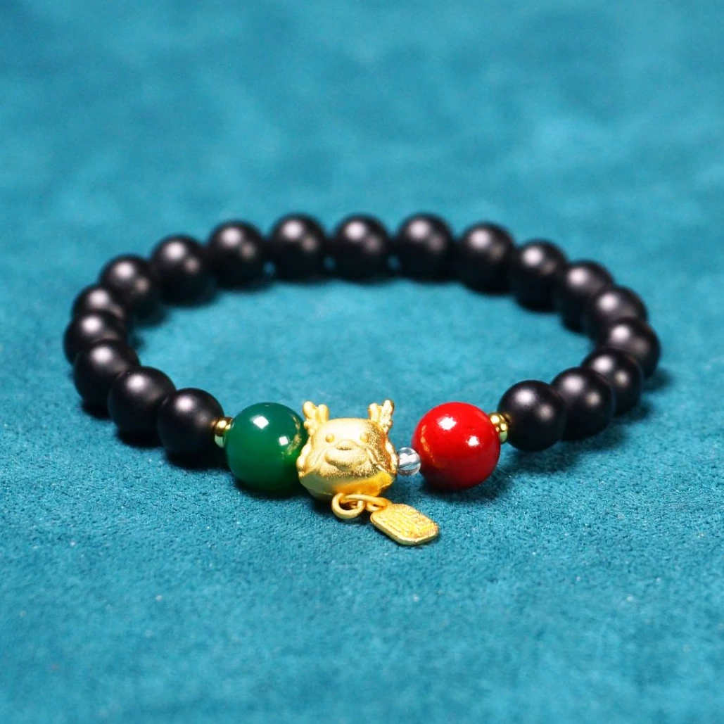 福牌小龙手链 原创时尚饰品