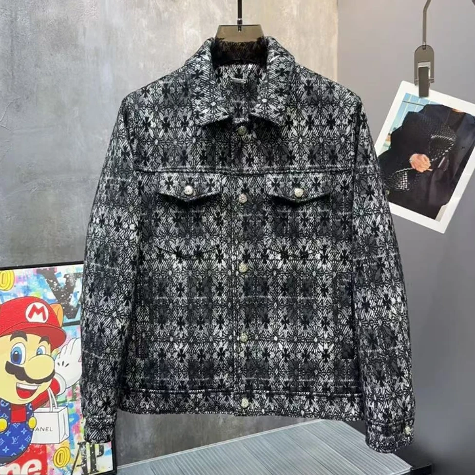 CB-24602-冬季新款高级感简约拼接小标羽绒服外套