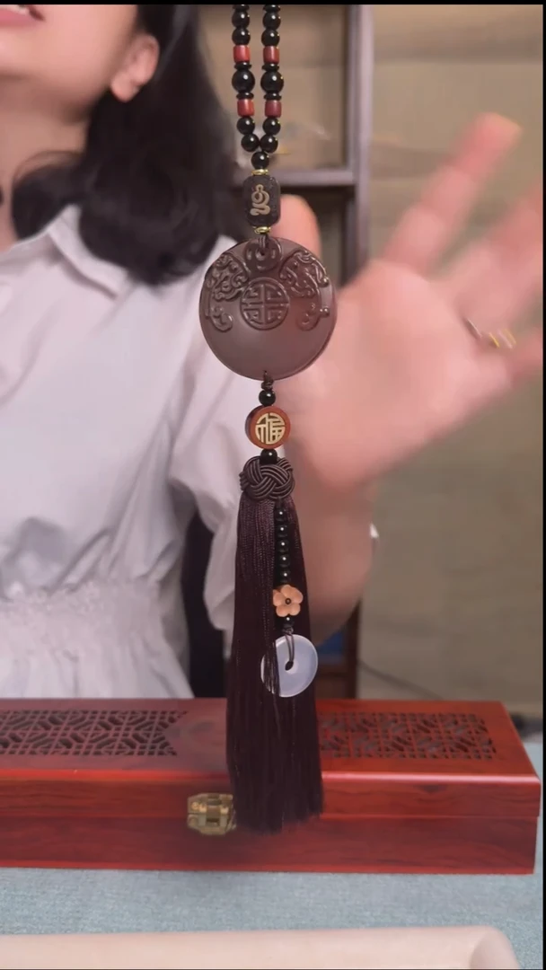 【直播专选】精选黑曜岩石汽车挂件