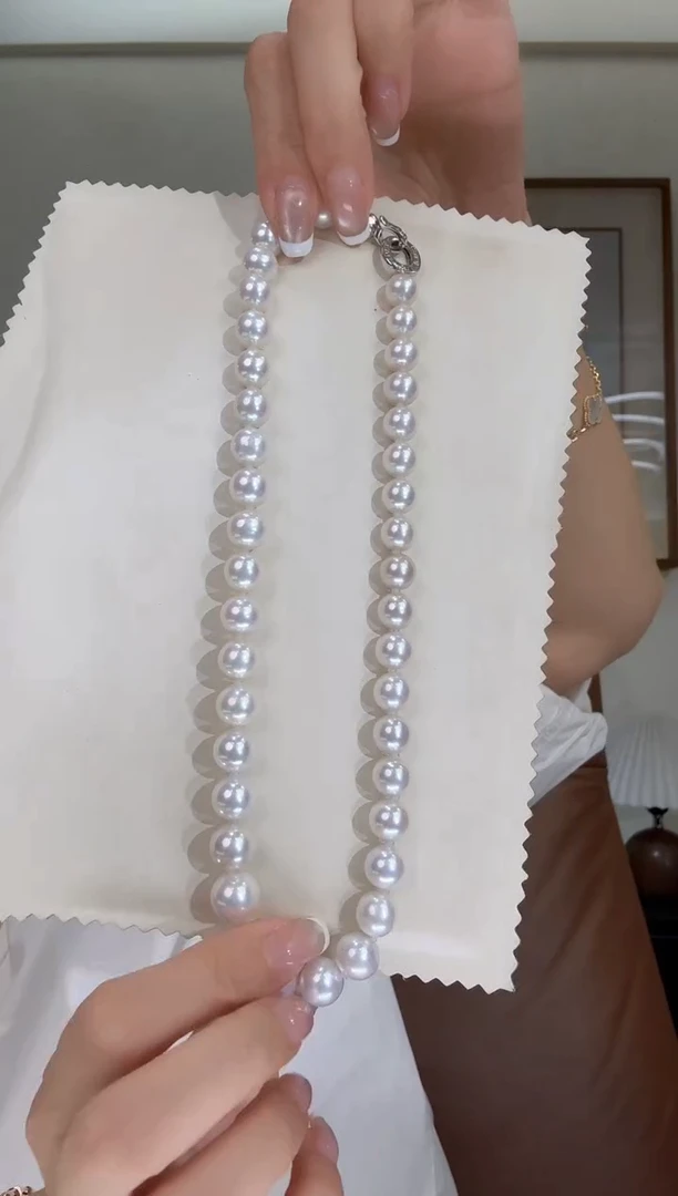 颈饰银S925镶嵌淡水珍珠项链