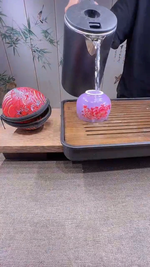 紫砂牡丹变色禅定主人杯KZH0048
