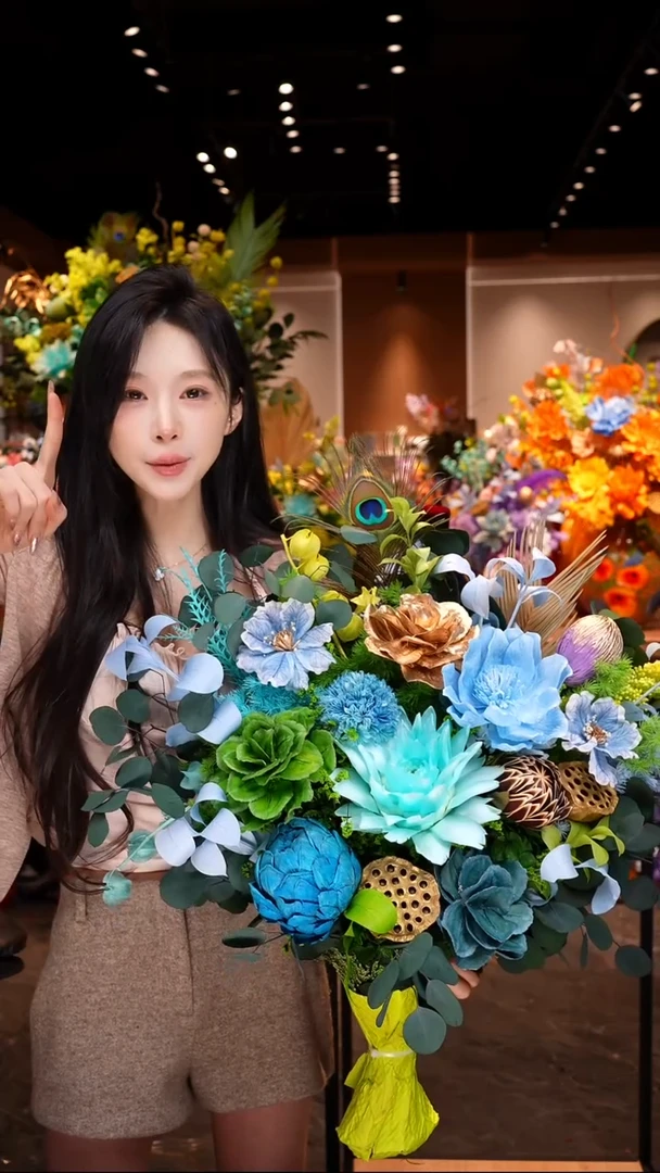 琉璃瓶手工花器花束空运包邮送货上门-以图片为准