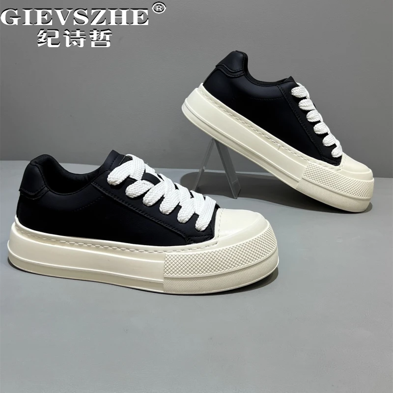 纪诗哲男鞋时尚潮流透气运动鞋子男款厚底百搭小白鞋舒适休闲板鞋