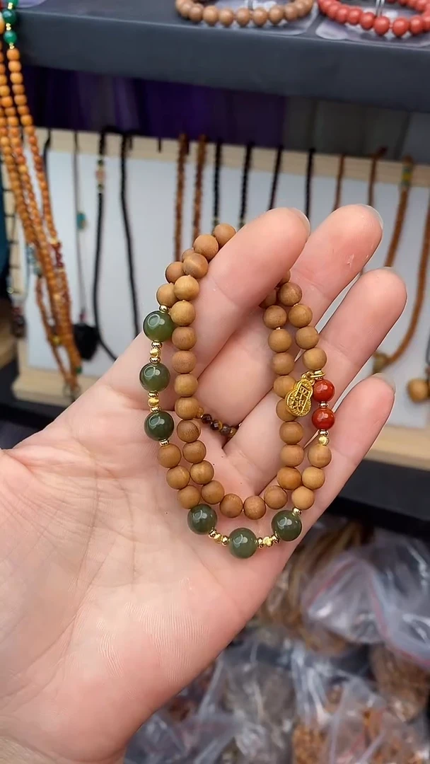 未镶嵌檀香木手串老山6mm双圈