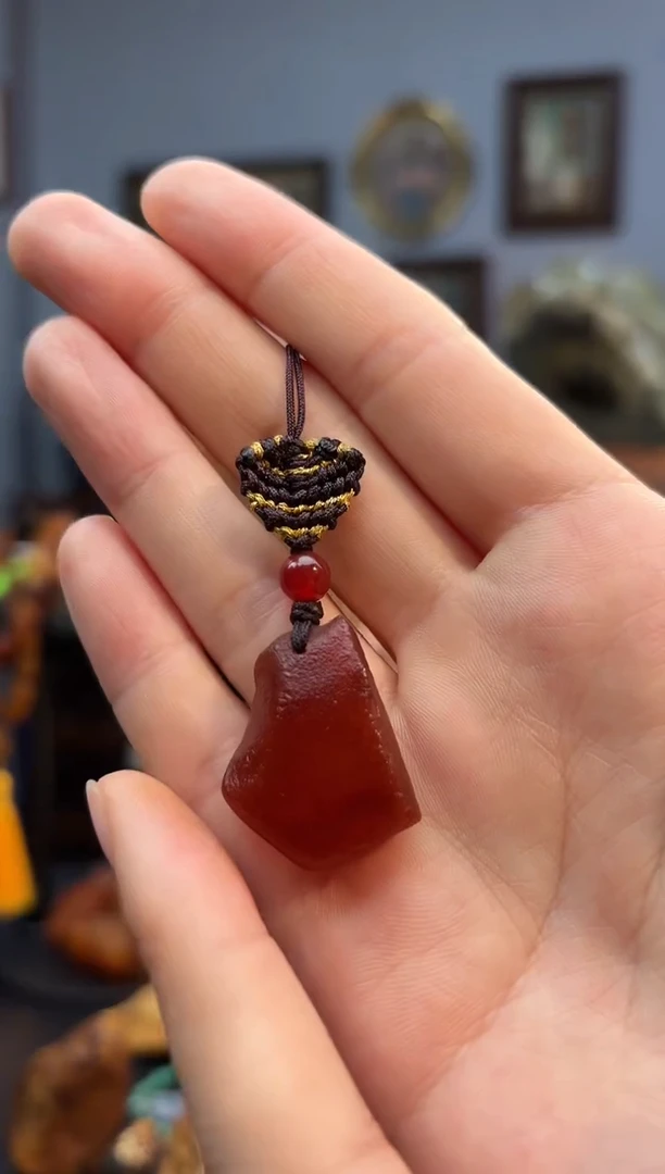 琥珀颈饰未镶嵌手机挂