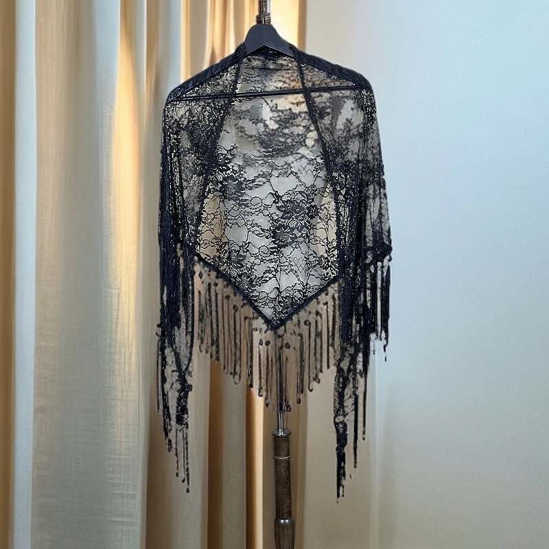 【秀禾】春夏女士纯色时尚薄款旗袍百搭披肩气质优雅流苏防晒短外套