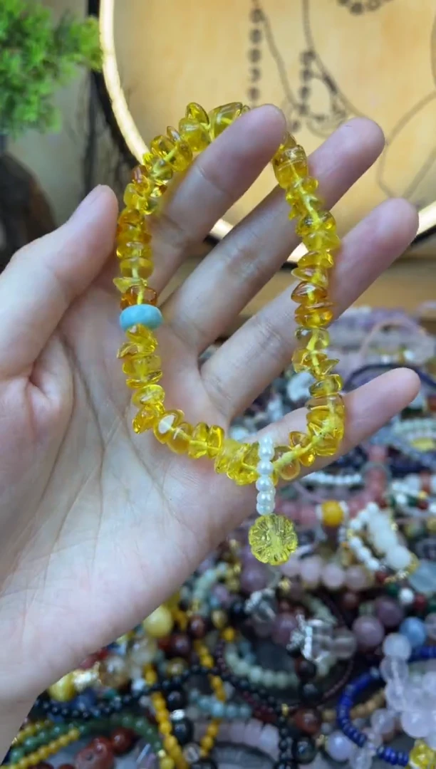 【闪购商品】金珀手链未镶嵌128手串