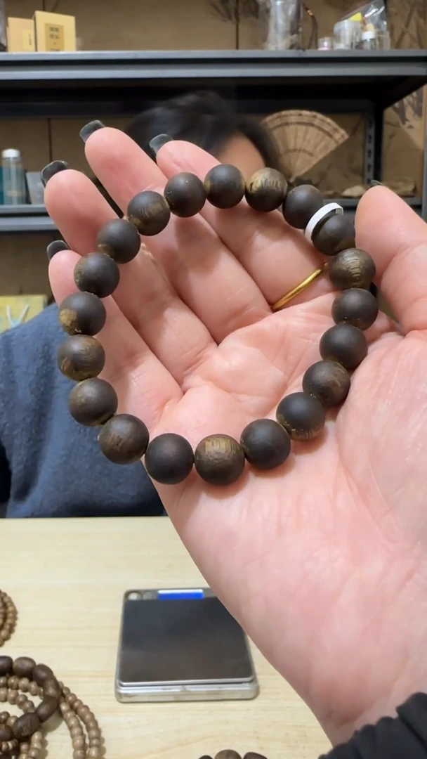 【闪购商品】沉香手串36号海南老白棋圆珠手串卡10