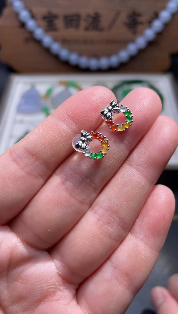 【闪购商品】翡翠耳饰18K金镶嵌11..........