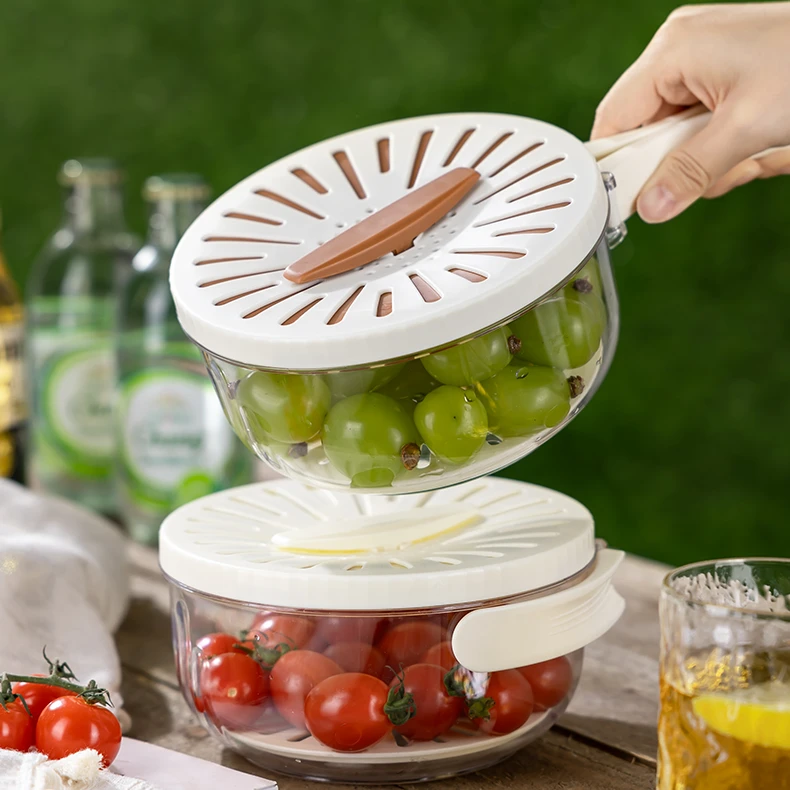 洗水果沥水篮神器厨房多功能双层带盖沥水保鲜水果碗果蔬食品级