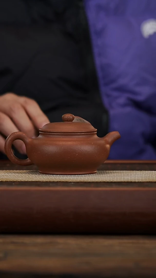 茶壶紫砂微瑕220容量扁灯