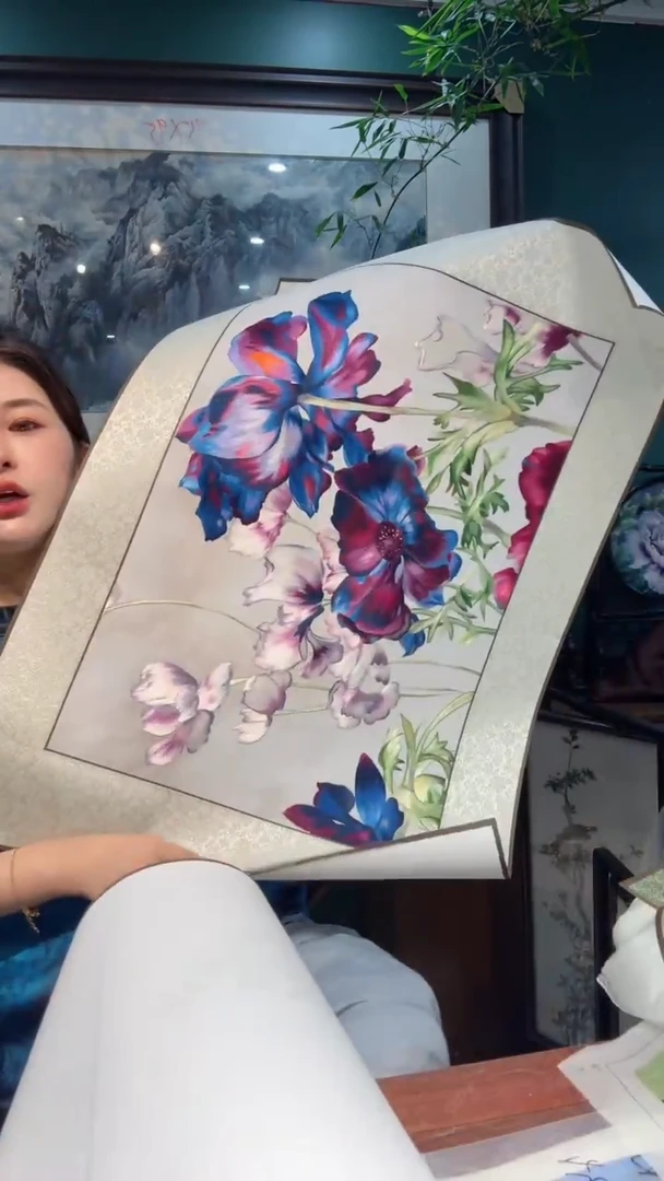 刺绣非遗苏绣手工刺绣软裱