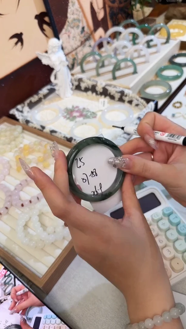 未镶嵌手镯石英质玉35//57-58