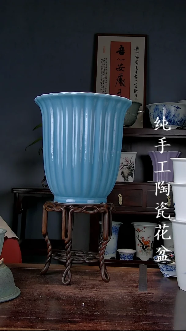 景德镇手工陶瓷花盆