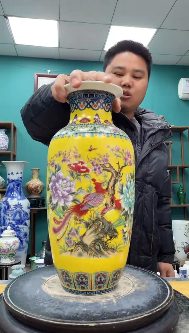 摆件黄冬瓜陶瓷摆件