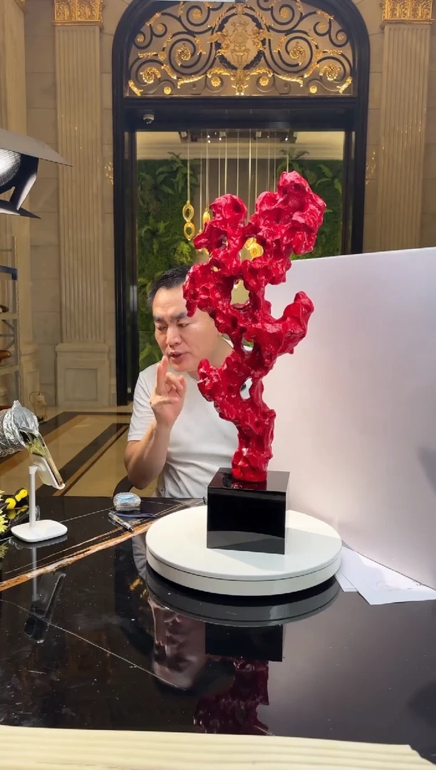 摆件AJ1212046太湖石+15*12黑底+AJ01006