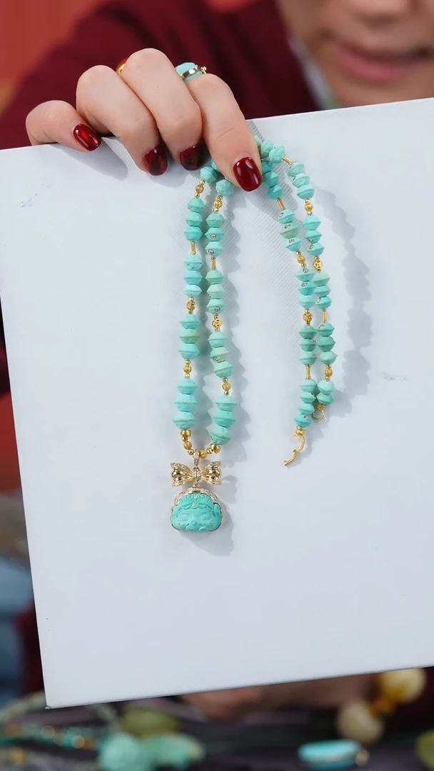 【闪购商品】绿松石项链18K金镶嵌1