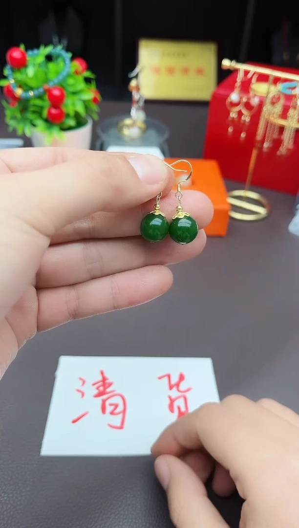 【闪购商品】玛瑙/玉髓耳钉银S925镶嵌438000