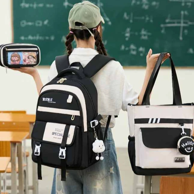 初中生书包女减负护脊高中生大容量双肩包小学生中学生高颜值背包