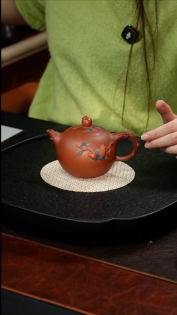茶壶紫砂周锡芬 硕果57 红清水 300毫升