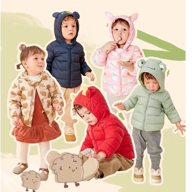 【90绒】反季儿童羽绒服拉链薄款婴幼儿纯色新生儿女童羽绒服保暖