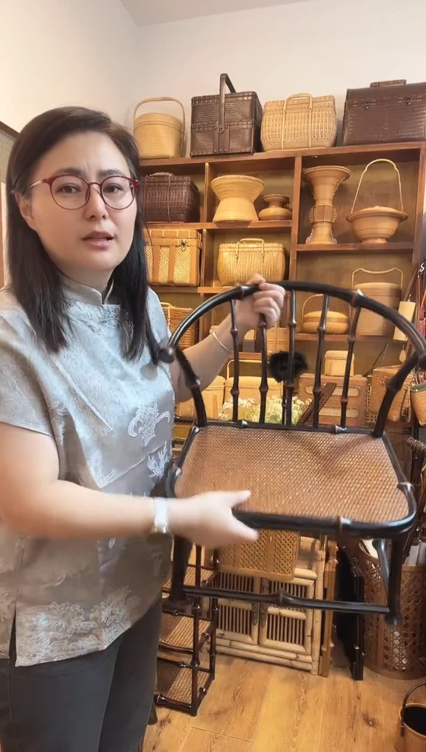 竹制筇竹靠背椅小椅子